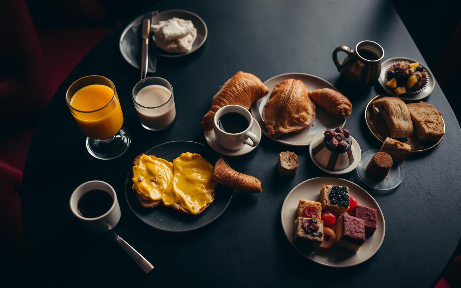 Breakfast dishes at Karma Restaurant